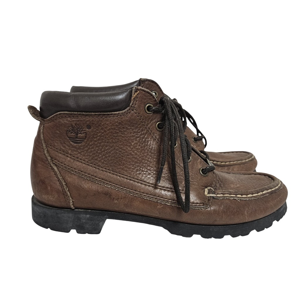 Vintage 1990's Y2K Leather Timberland Womens Brown Chukka Style Boots Size 7.5M* - Picture 1 of 9